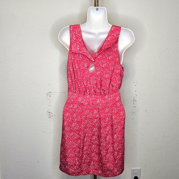BCBG Generation Raspberry Pink Printed Dress Size 4 V-Neck BCBGeneration - Picture 5 of 10
